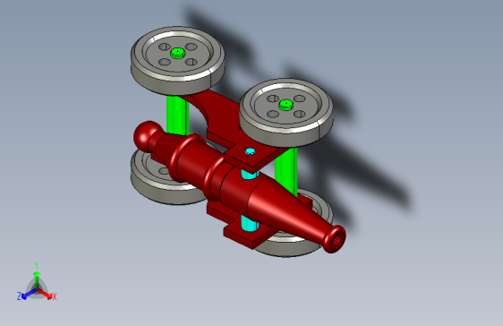 CATIA V5设计的英国火炮装配模型-STEPIGES-