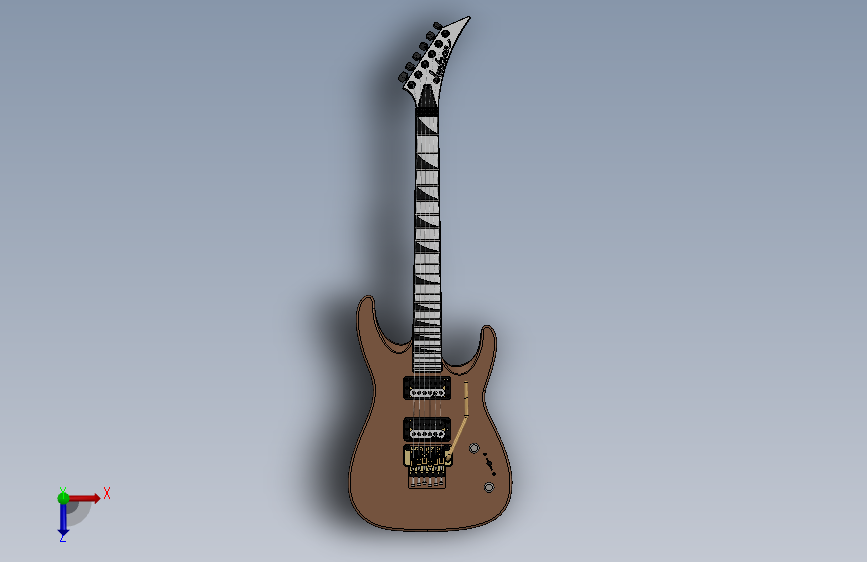 Floyd Rose桥双麦克风5向麦克风选择器碳纤维颈加强杆的Jackson Dinky--SW