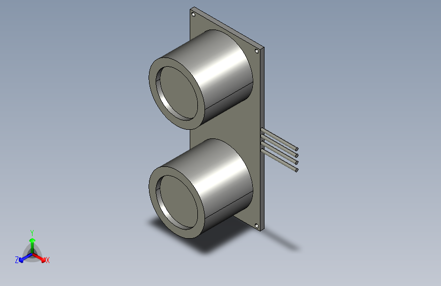 HC-SR04超声波传感器实际尺寸-STEPIGES-CATIA