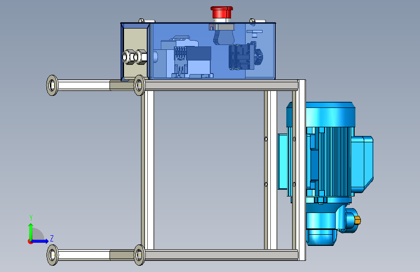 KSB P500泵支架-STEPIGES- 左侧视图