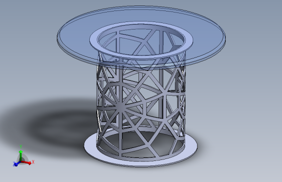 SOLIDWORKS创建的金属桌-SW-