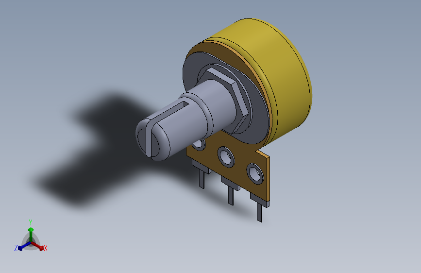 SolidWorks模型 3D Potenciómetro可调节精准的控制装置-SW-