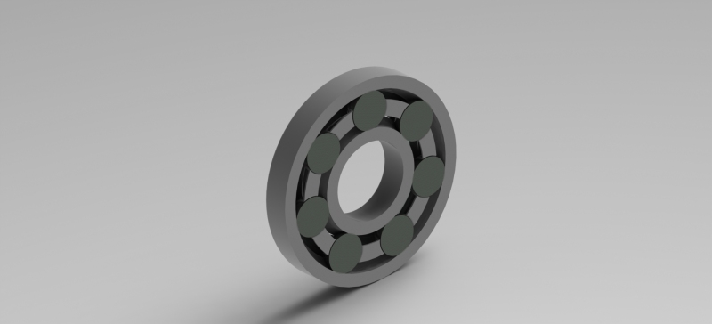 SolidWorks设计的3D滚珠轴承模型--SW