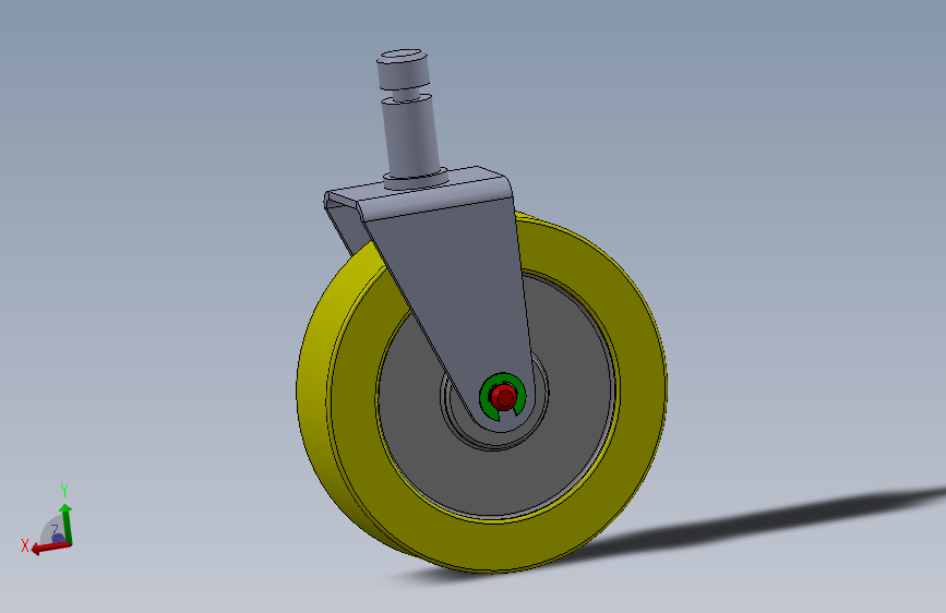 SolidWorks设计的360度旋转脚轮-SW-