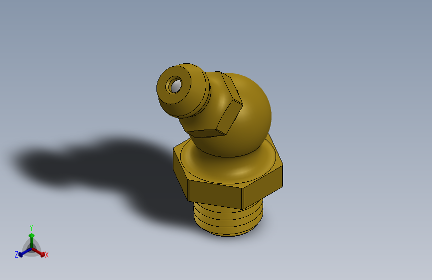 SolidWorks设计的润滑脂管接头--Snagit