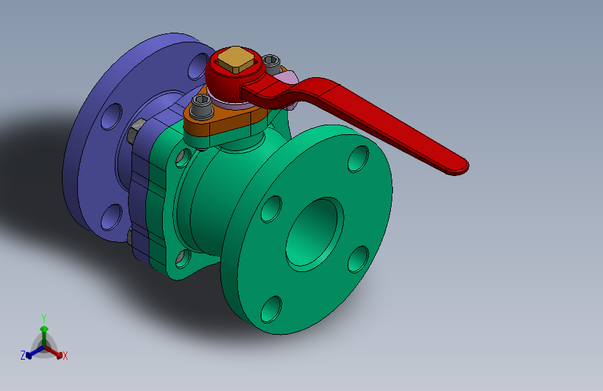 SOLIDWORKS设计的水控阀部件和装配文件-SW-
