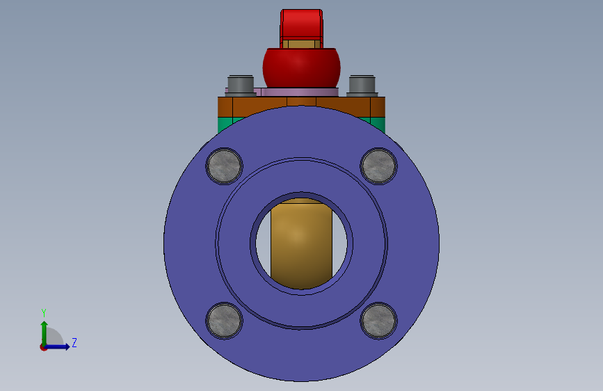 SOLIDWORKS设计的水控阀部件和装配文件-SW- 左侧视图