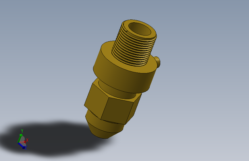 SolidWorks制作的简单黄铜喷嘴-SW-