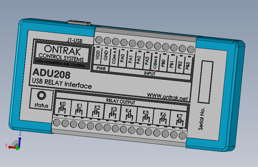 USB继电器ADU208-Parasolid-SW