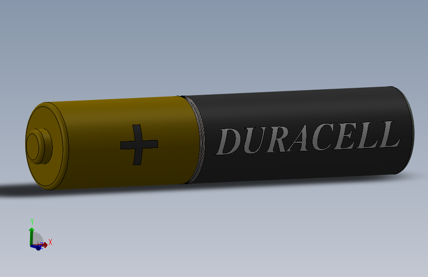 持久的Duracell电池-3D Manufacturing Format-