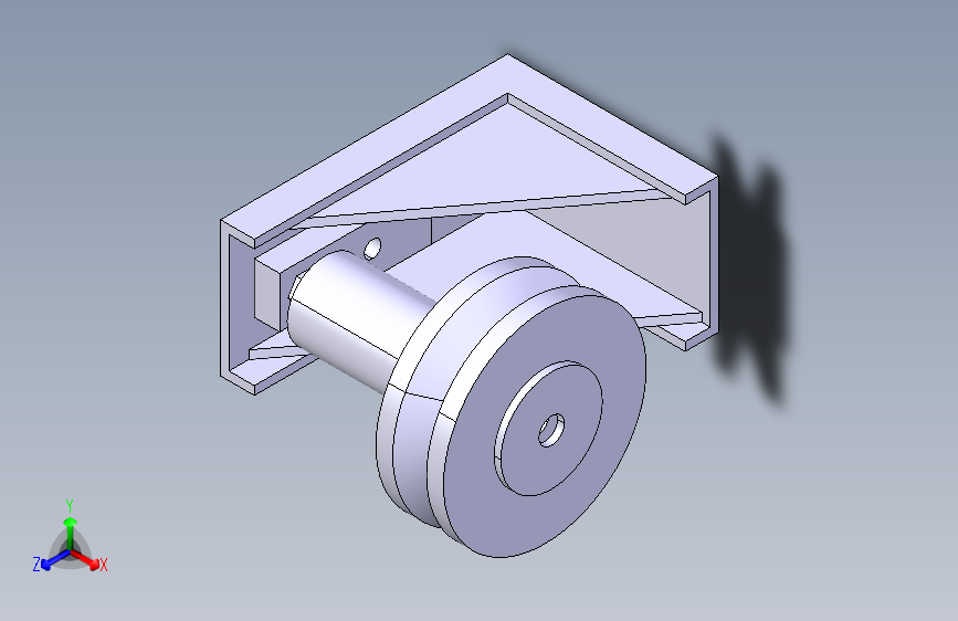 传动的轮子支架-CATIA-