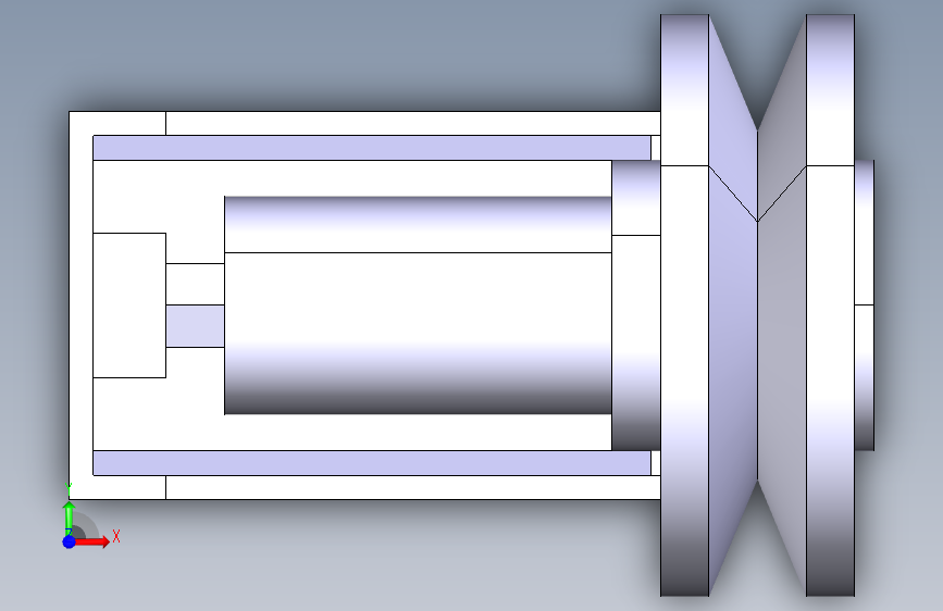传动的轮子支架-CATIA- 正面视图