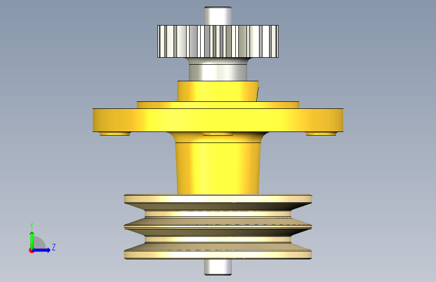 传动的皮带系统-Autodesk Inventor- 左侧视图