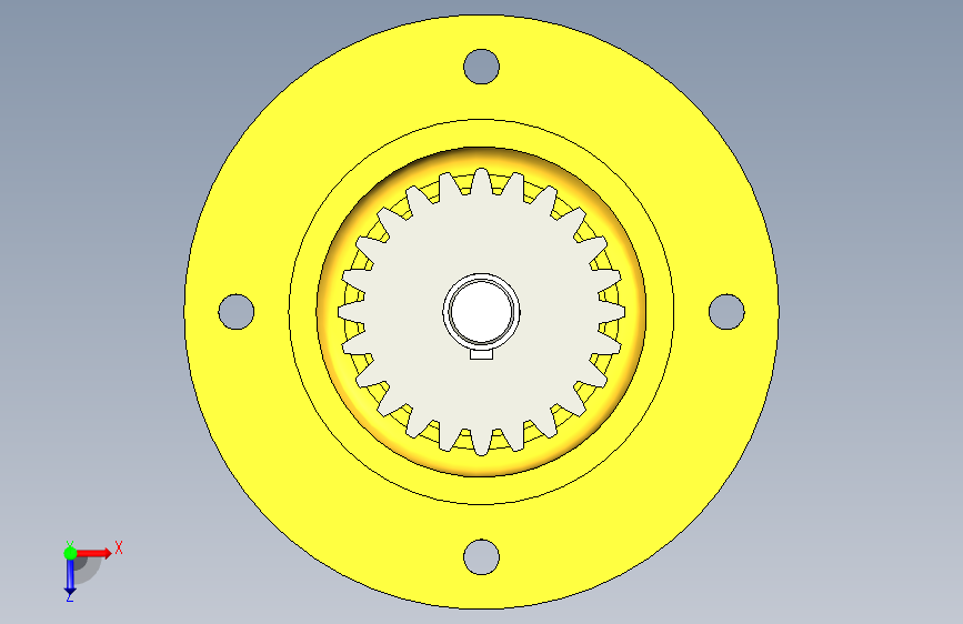 传动的皮带系统-Autodesk Inventor- 俯视图