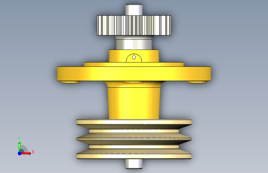 传动的皮带系统-Autodesk Inventor- 正面视图