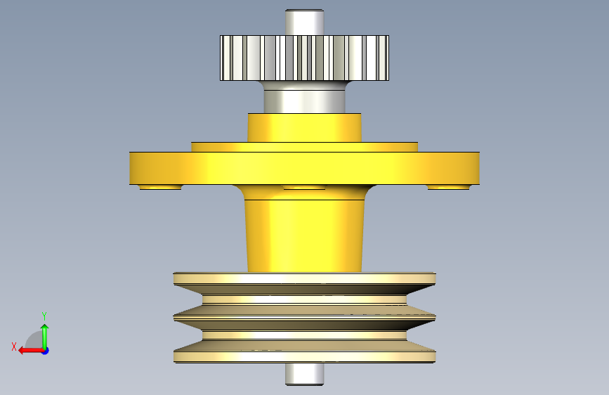 传动的皮带系统-Autodesk Inventor- 背面视图