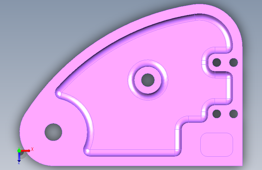 带模型教程的Studycadcam 3D模型-Autodesk Inventor- 俯视图