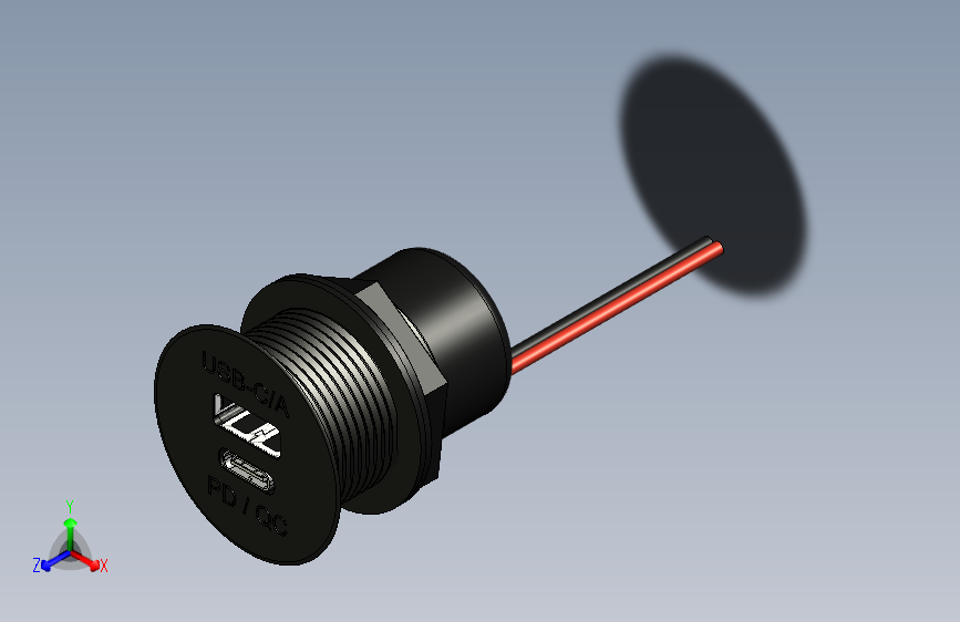 带有内置电压转换器的12-24 V DC双USB-CA插座-STEPIGES-