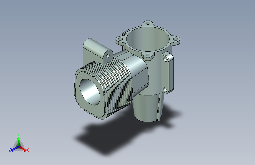 单缸发动机-PTC Creo Elements-