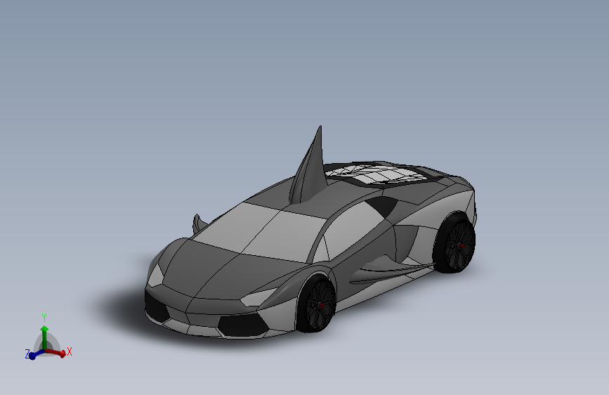 低质量模型Lamborghini Aventashark-SW-