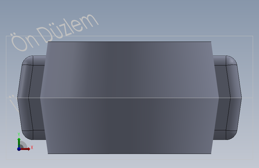 对称性和倾斜特征的Solidworks基础培训-SW- 正面视图