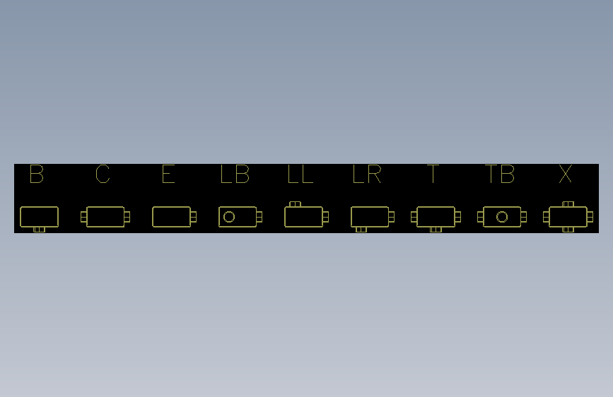 多种型号的导管接头-AutoCAD-