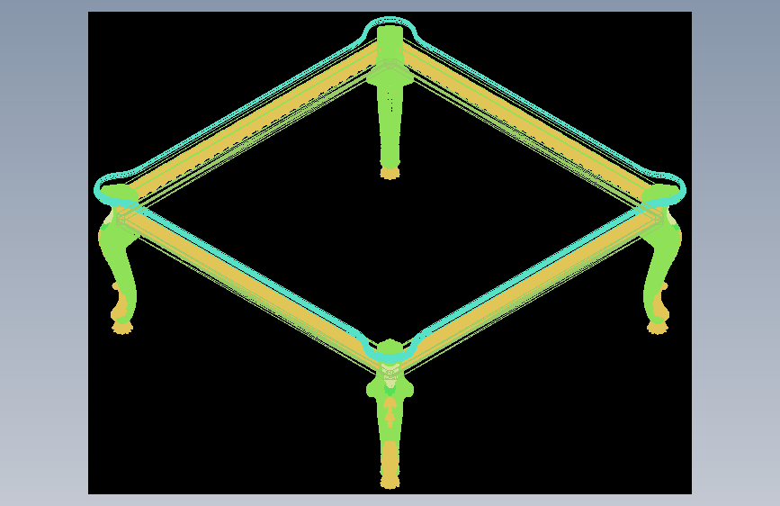 高档大理石方形咖啡桌Modenese蜜蜡玛瑙咖啡桌-AutoCAD-Wavefront OBJ