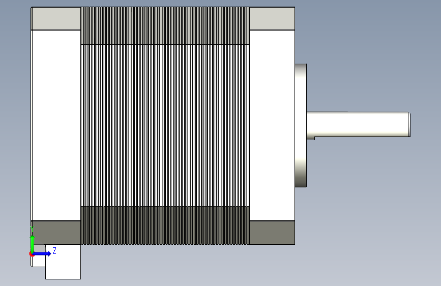 高精度步进电机-Autodesk Inventor- 左侧视图