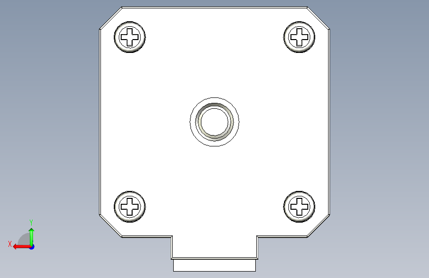 高精度步进电机-Autodesk Inventor- 背面视图
