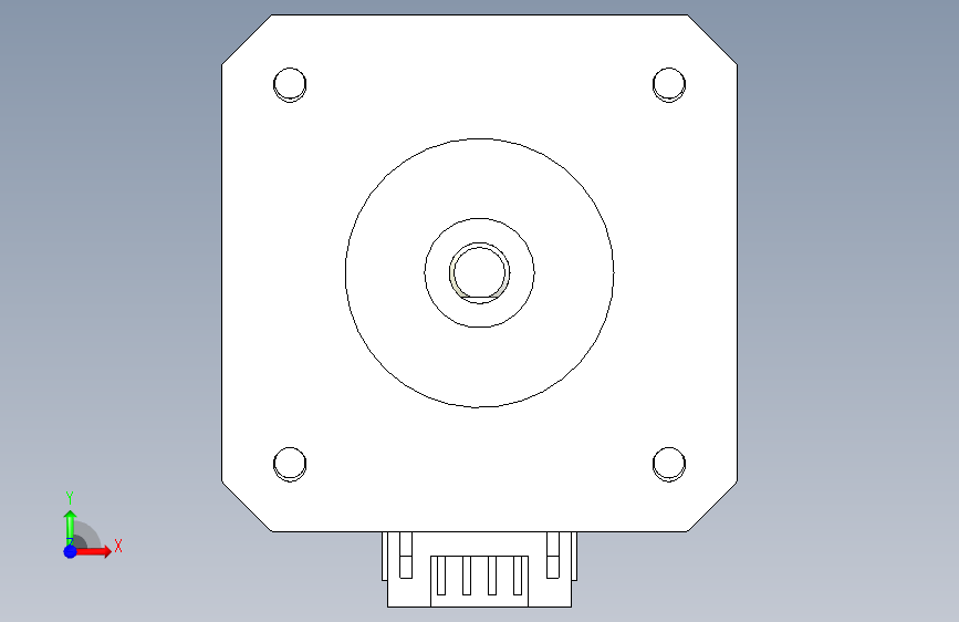 高精度步进电机-Autodesk Inventor- 正面视图