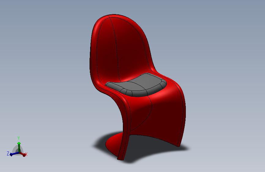 革命性塑料椅Panton Chair-SW-KeyShot