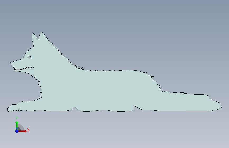 供3D打印的狼犬CAD模型-STL-SW