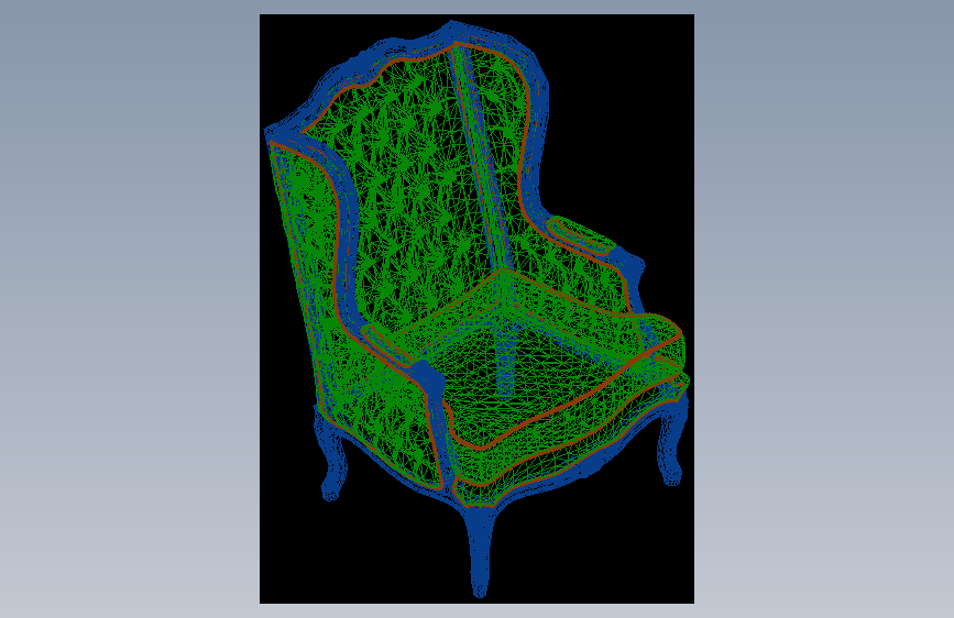 古典灵感的皇家贝格尔扶手椅--AutoCAD