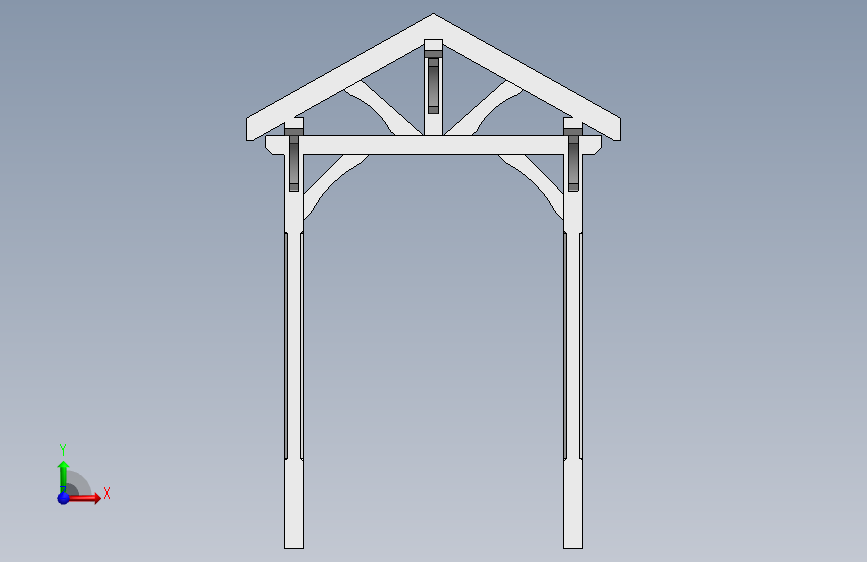 古风木制门廊 Canopy--SW
