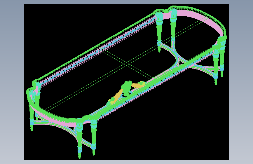 华丽设计的大餐桌--AutoCAD