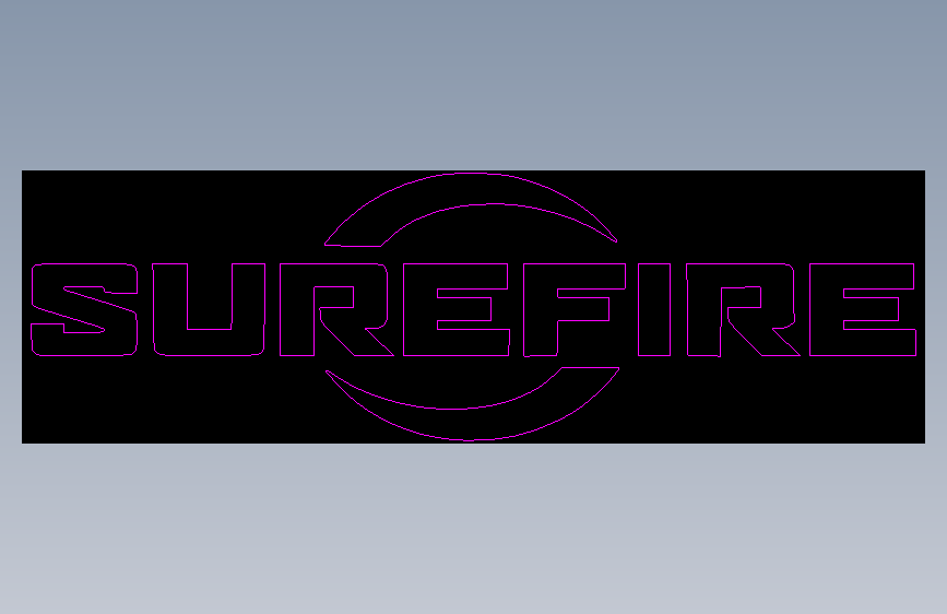 激光雕刻的DXFDWG格式Surefire Logo-AutoCAD-