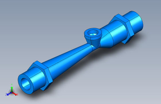 加速流动的喷嘴-CATIA-