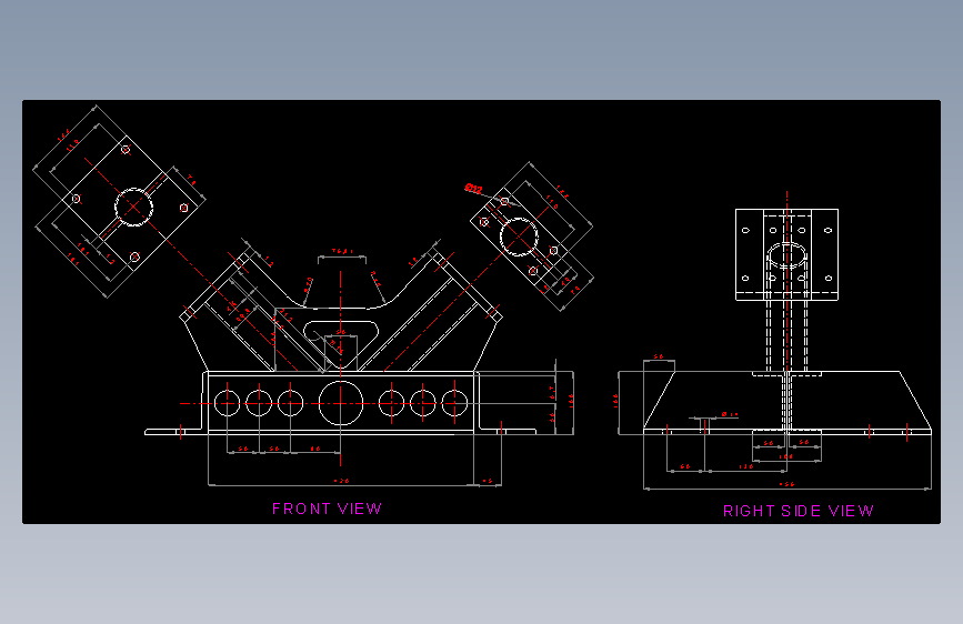 减震降噪的发动机支架-AutoCAD-