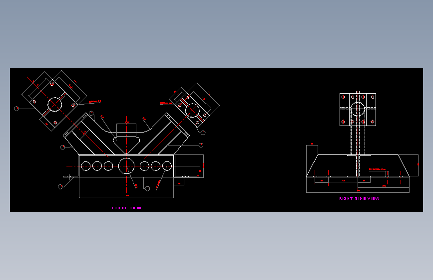 减震性能引擎支架-AutoCAD-