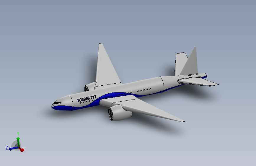 简化模型的波音777飞机-SW-Snagit