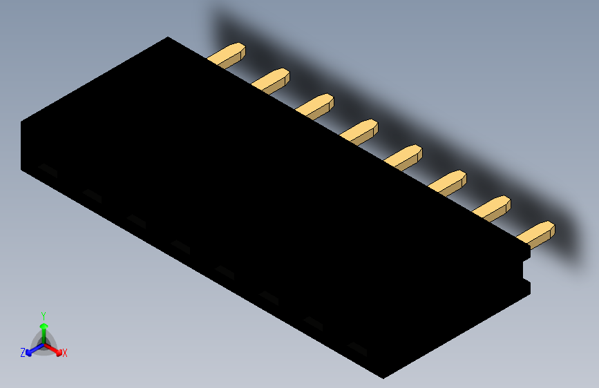精准标准的8引脚头模型-3D Manufacturing Format-