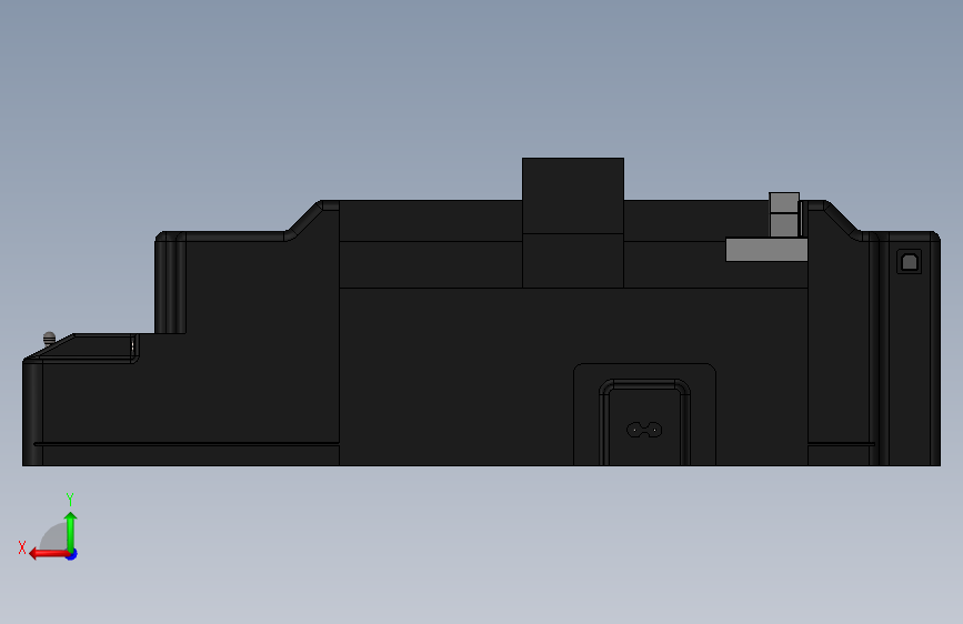 精准设计的Epson L121打印机3D模型-STEPIGES- 背面视图