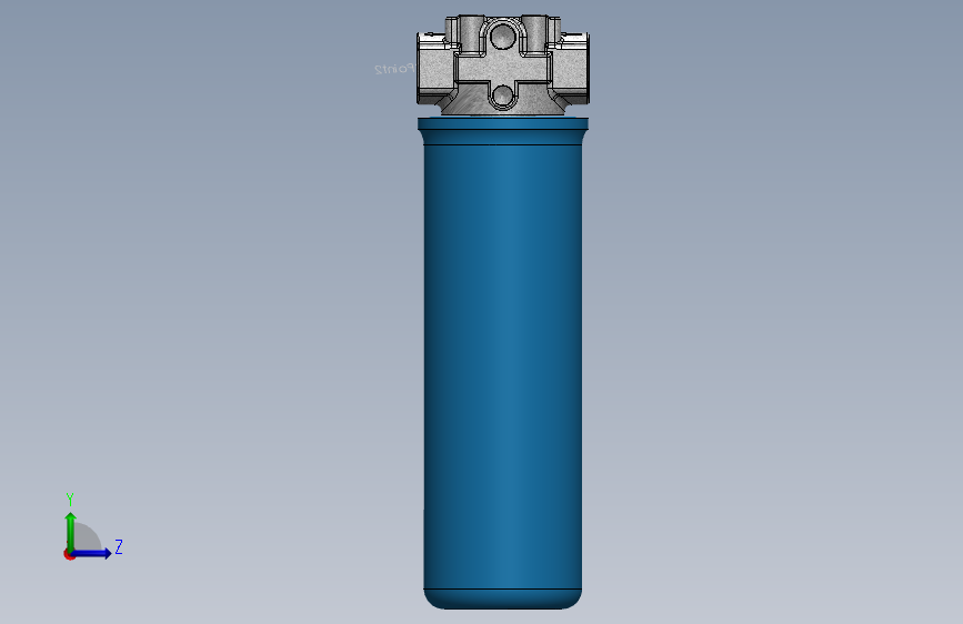 具有1-14BSP进出口的Donaldson滤清器-SW- 左侧视图