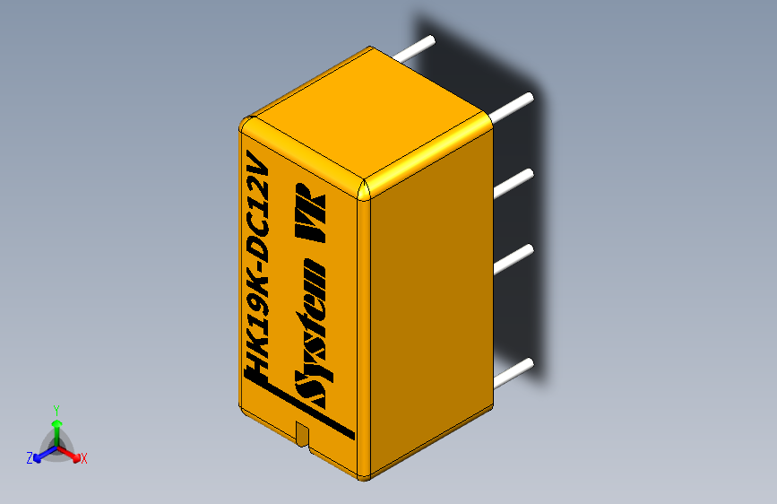 具有12V直流电压的RELE HK19F-DC12V-STEPIGES-