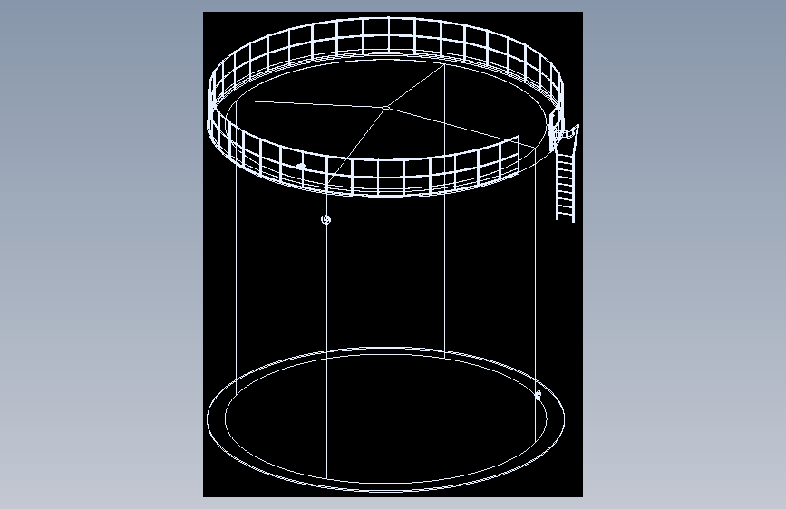 具有大容量的工业储罐-AutoCAD-