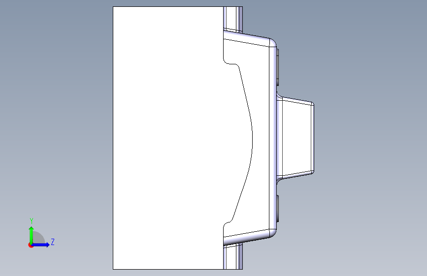具有高强度的芯和腔-CATIA- 左侧视图