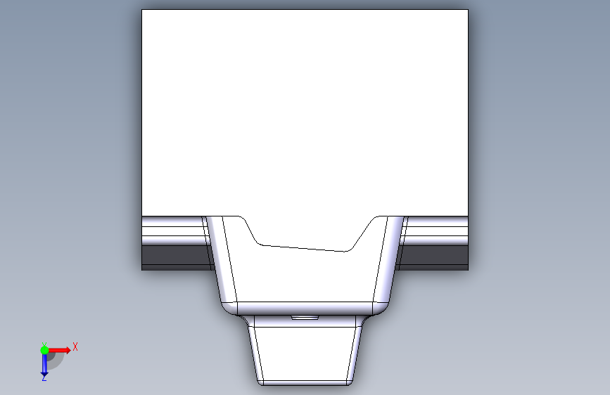 具有高强度的芯和腔-CATIA- 俯视图