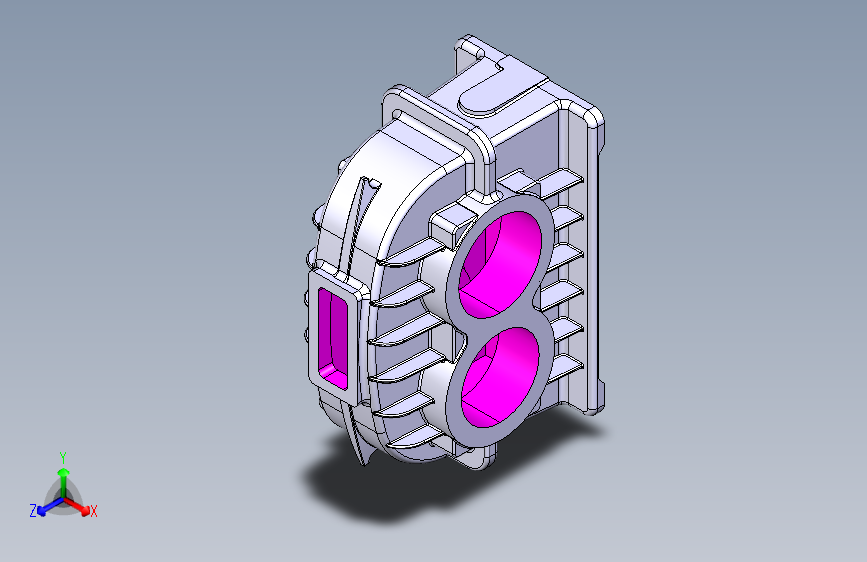 具有高效率的齿轮减速器-CATIA-