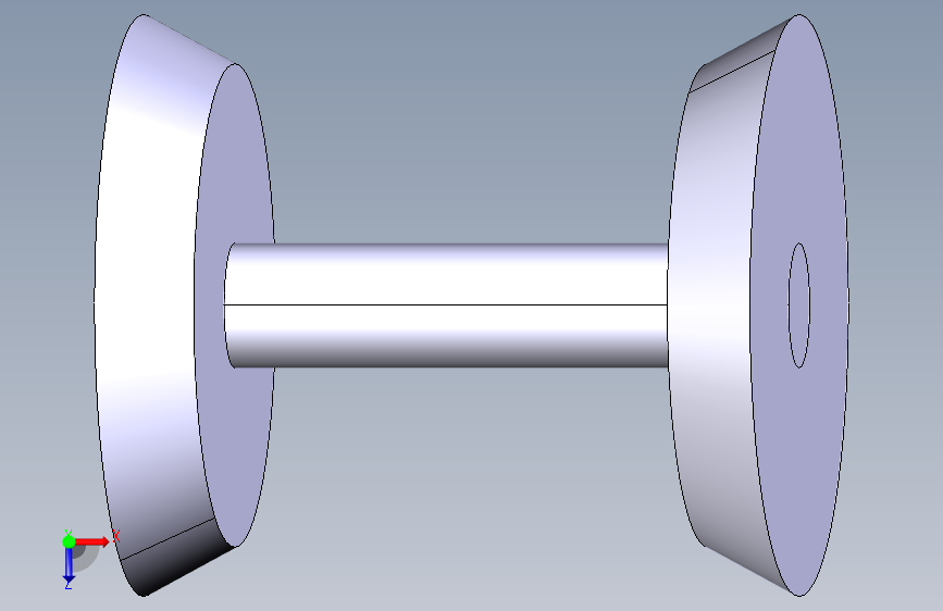 具有抗腐蚀轮轴装配-CATIA- 俯视图