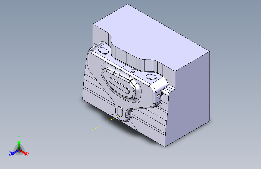 具有镂空特性的核心与模具-CATIA-